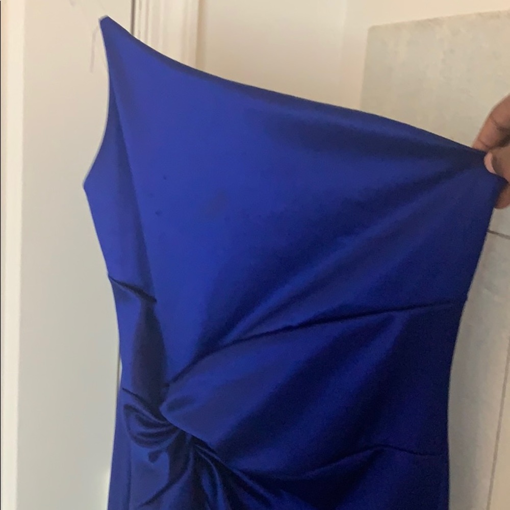 Royal Blue satin maxi dress - Picture 4 of 6